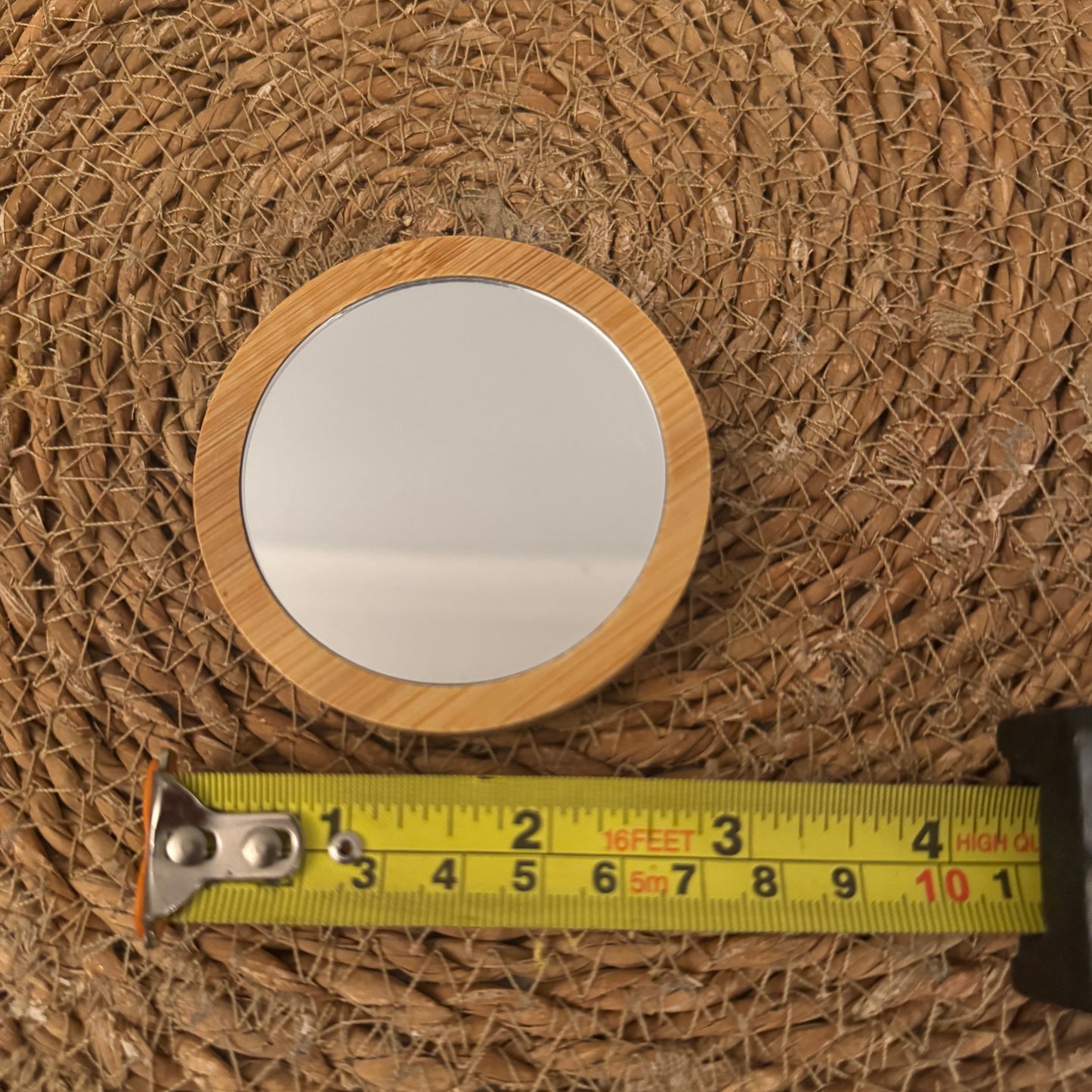 Personalised Wooden Pocket Mirror – Custom Laser Engraved