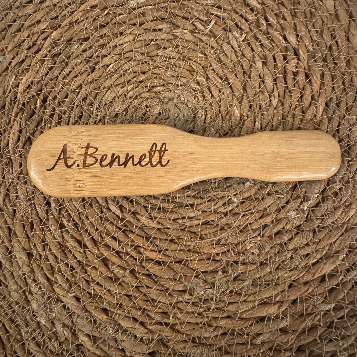 Custom Engraved Wooden Beard Brush – Personalised Grooming Gift