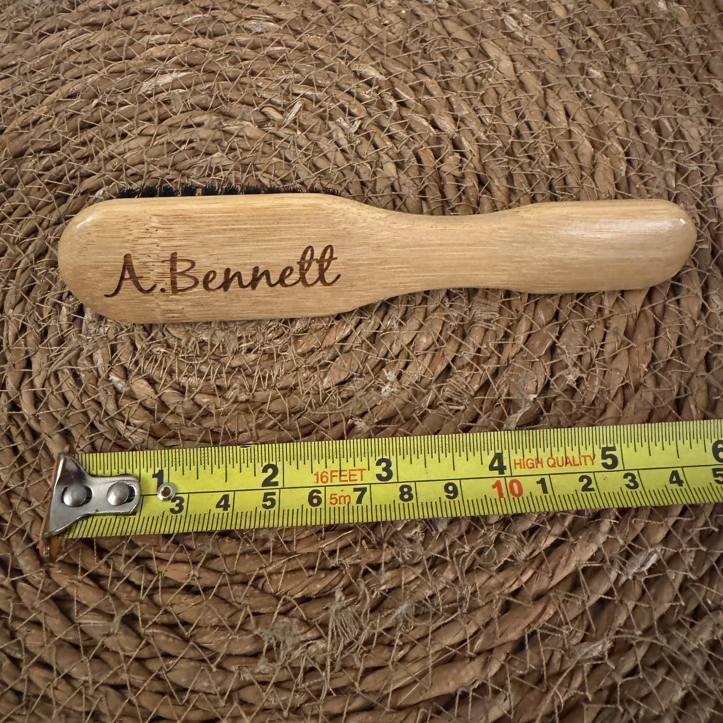 Custom Engraved Wooden Beard Brush – Personalised Grooming Gift