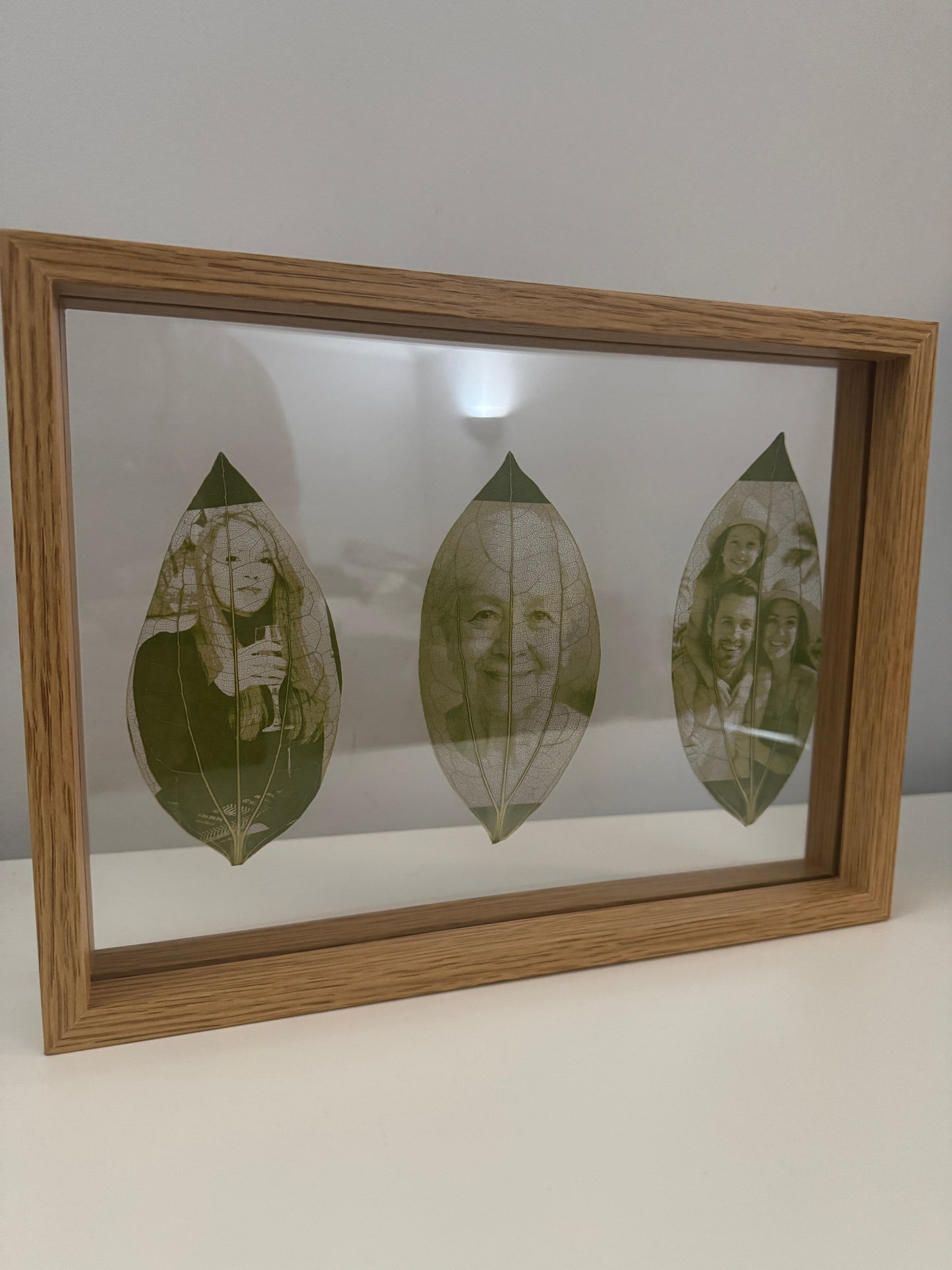 10x8 Framed Laser Engraved Leaves