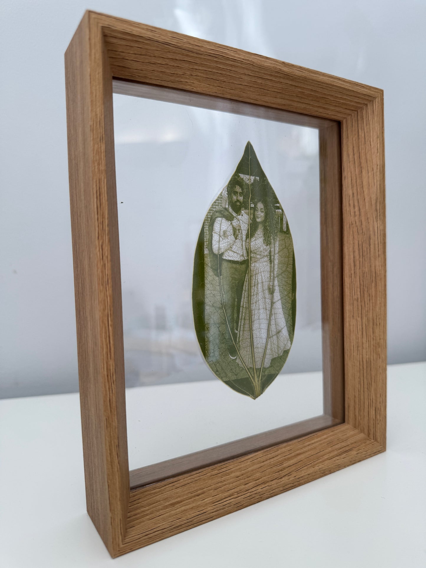 Framed Laser Engraved Leaves