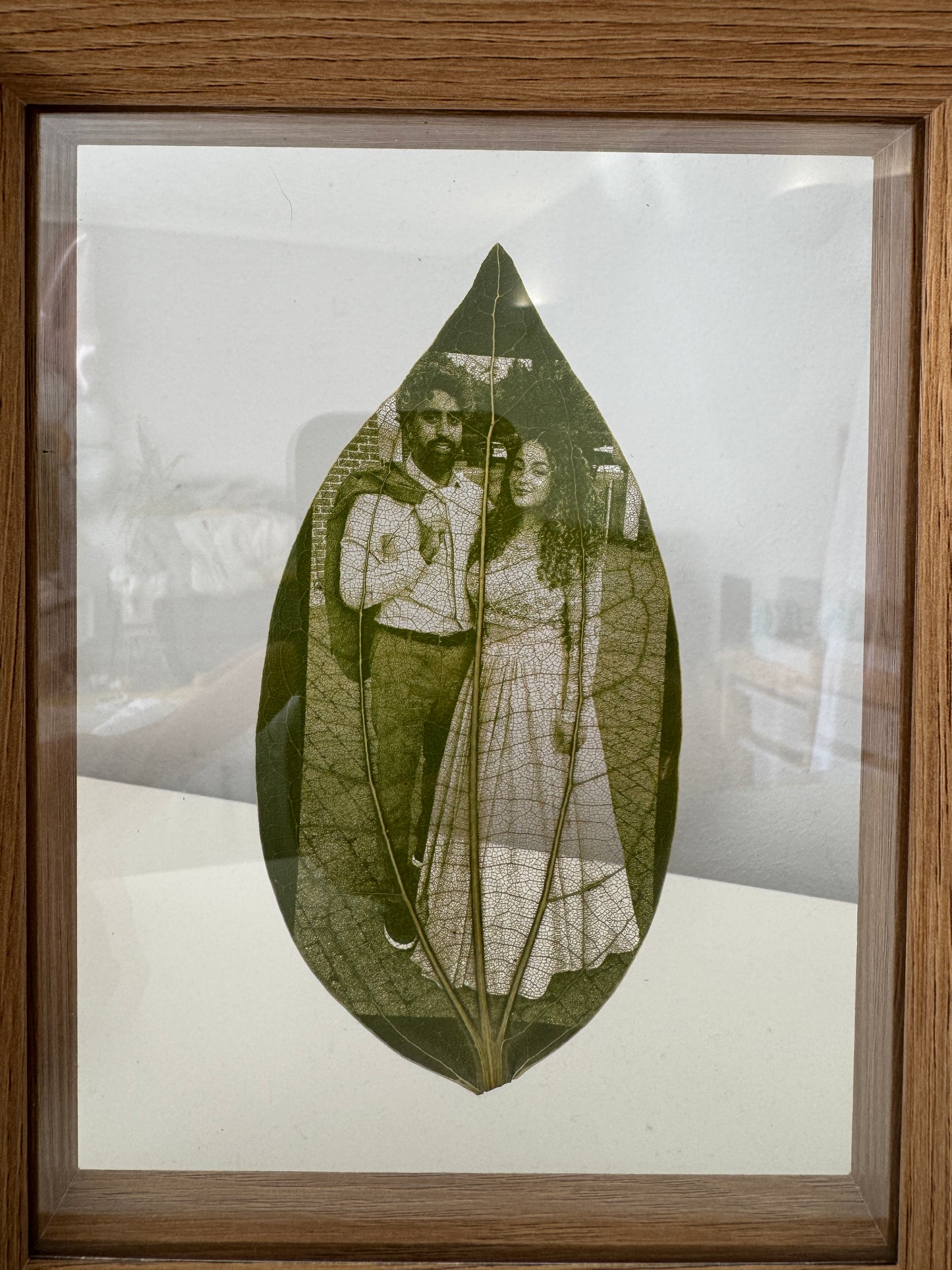 10x8 Framed Laser Engraved Leaves