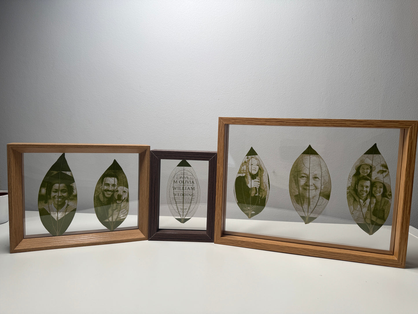 Framed Laser Engraved Leaves