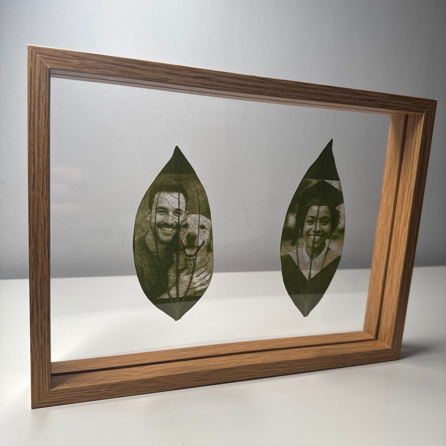 Framed Laser Engraved Leaves