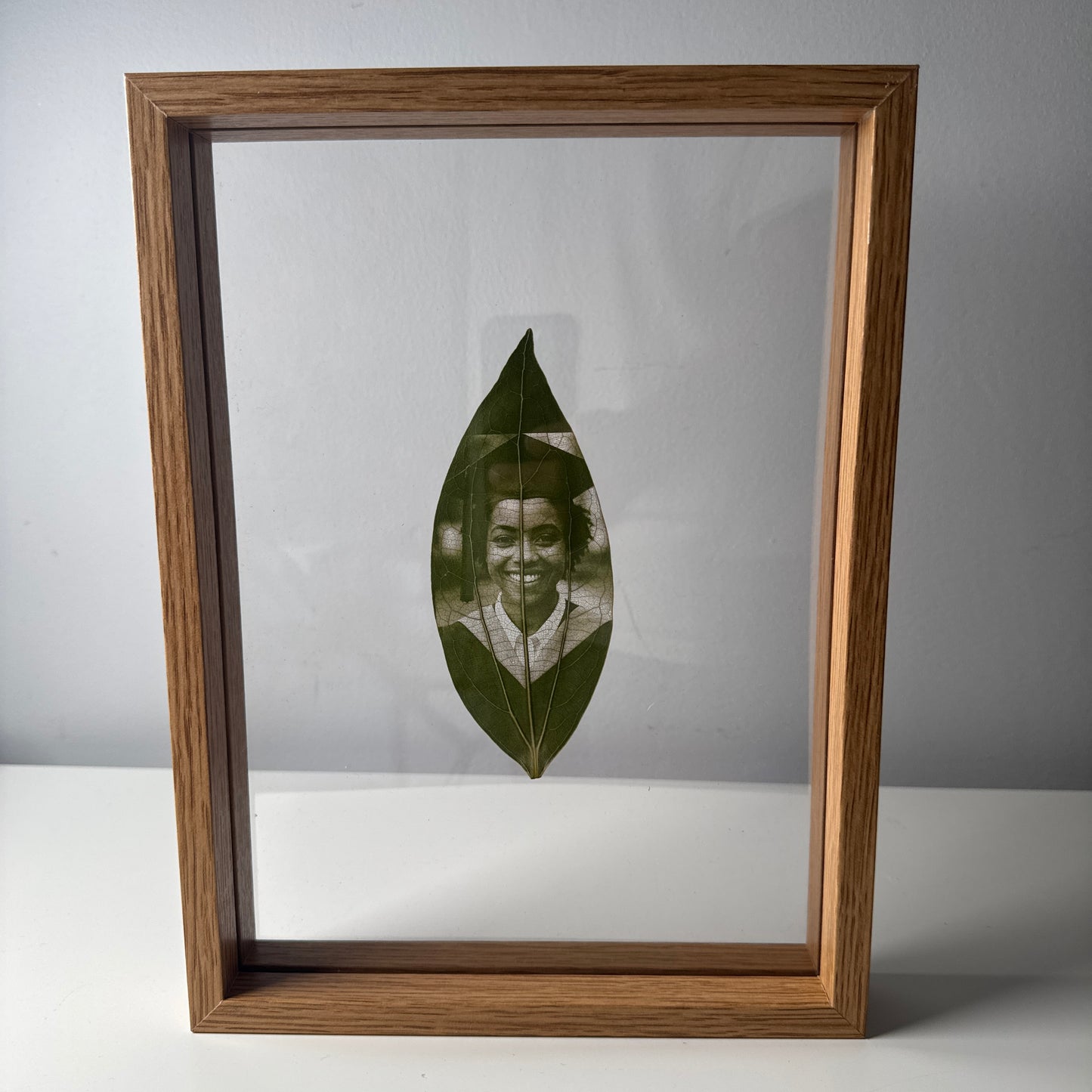 Framed Laser Engraved Leaves