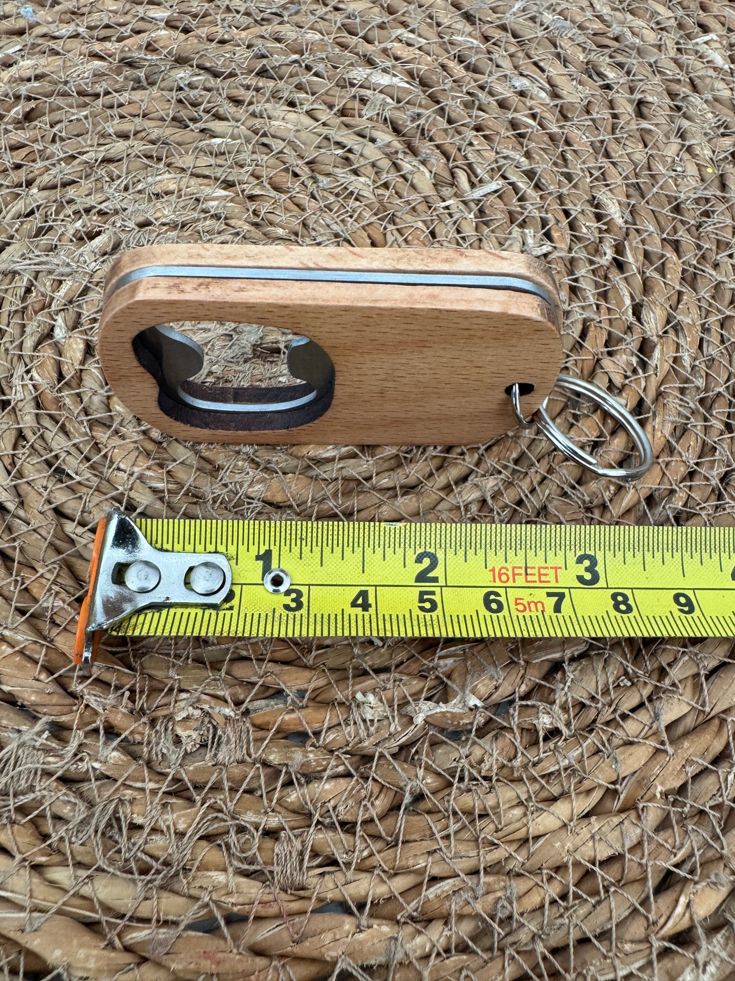 Wooden Bottle Opener Keyring – Compact & Personalisation Ready