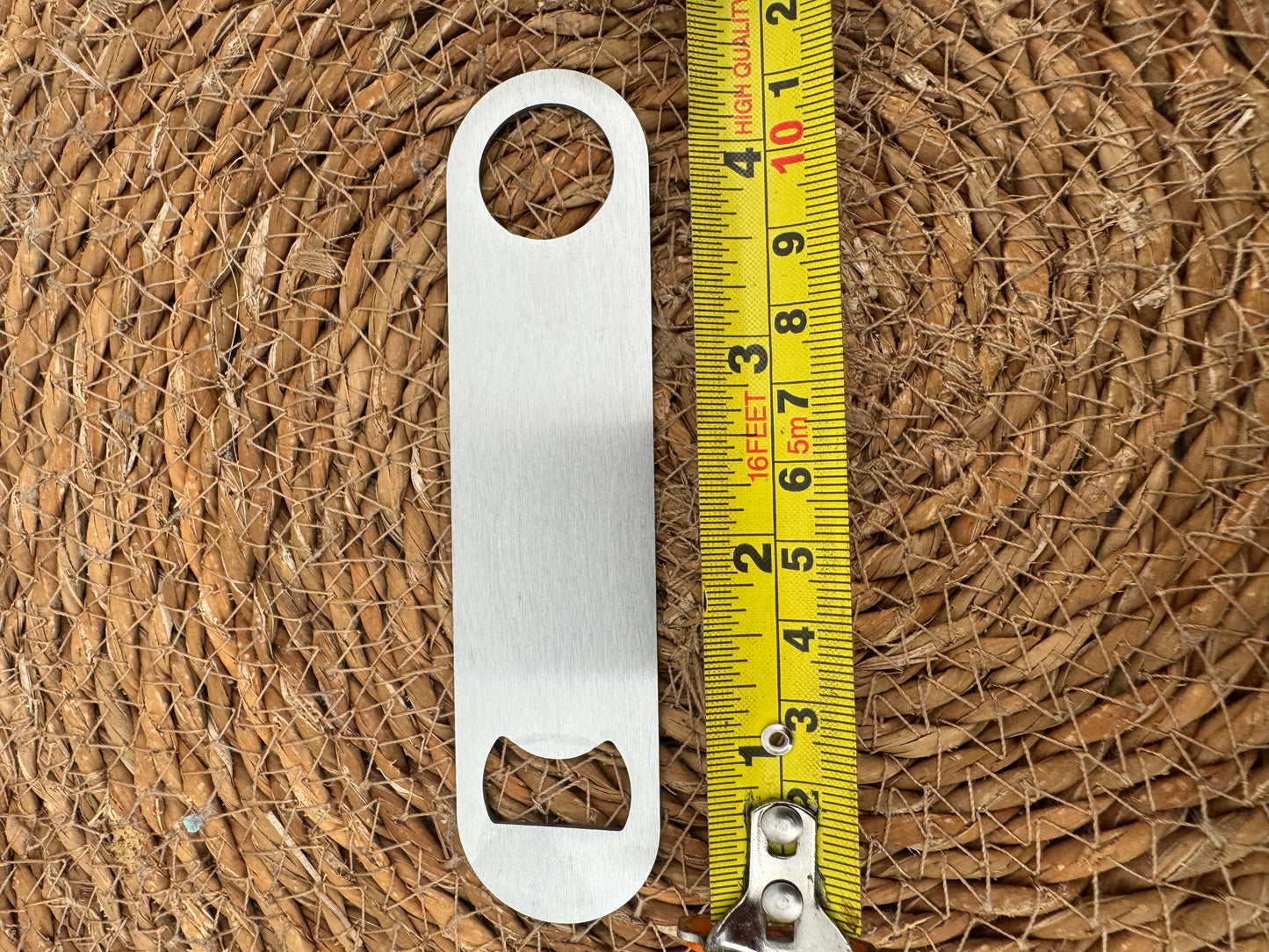 Stainless Steel Flat Bar Bottle Opener – Professional Style