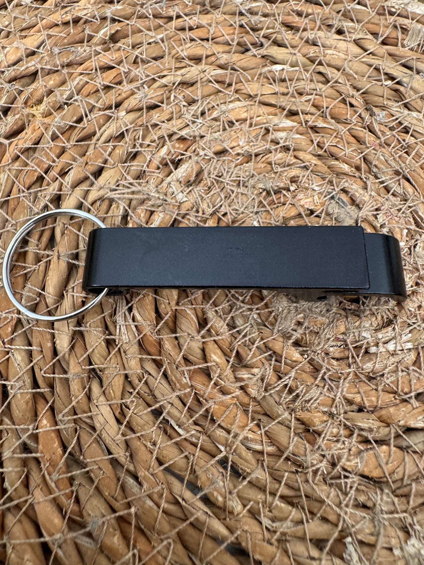 Personalised Black Keychain Bottle Opener