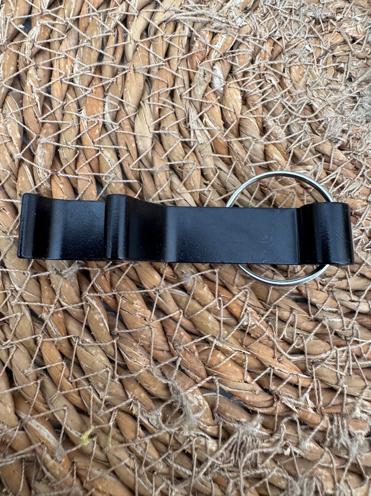 Personalised Black Keychain Bottle Opener