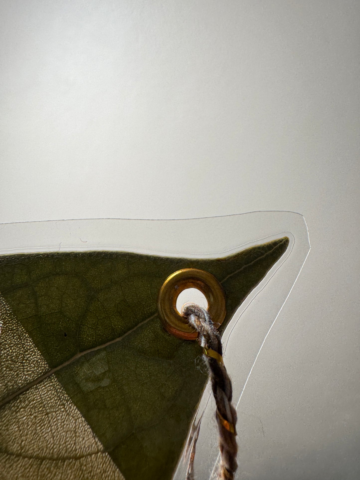 Hanging Laminated Laser-Engraved Leaf Keepsake
