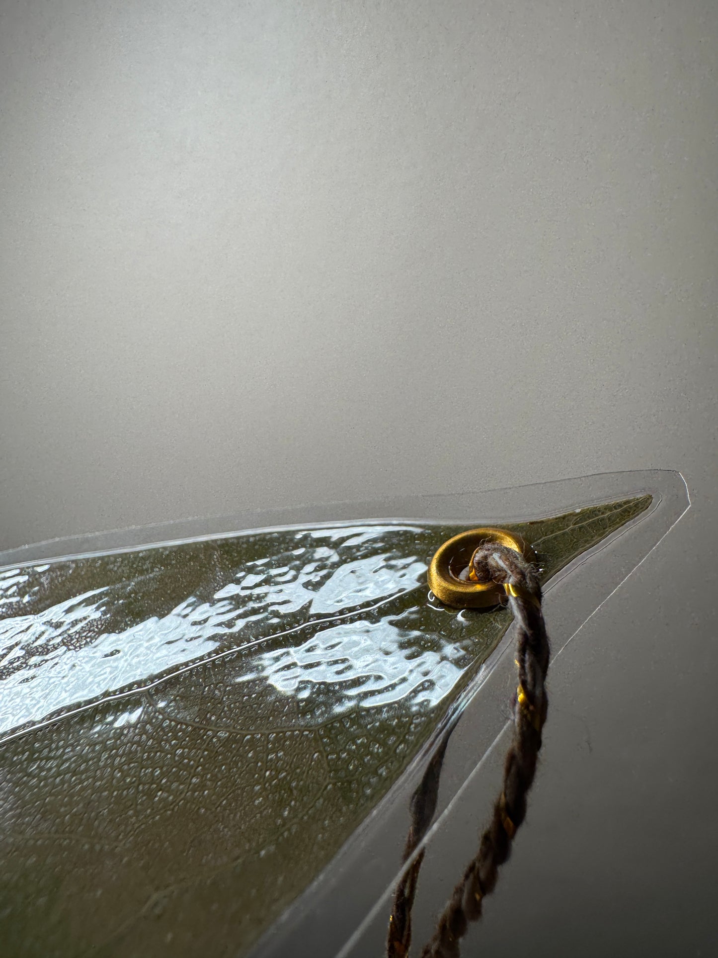 Hanging Laminated Laser-Engraved Leaf Keepsake