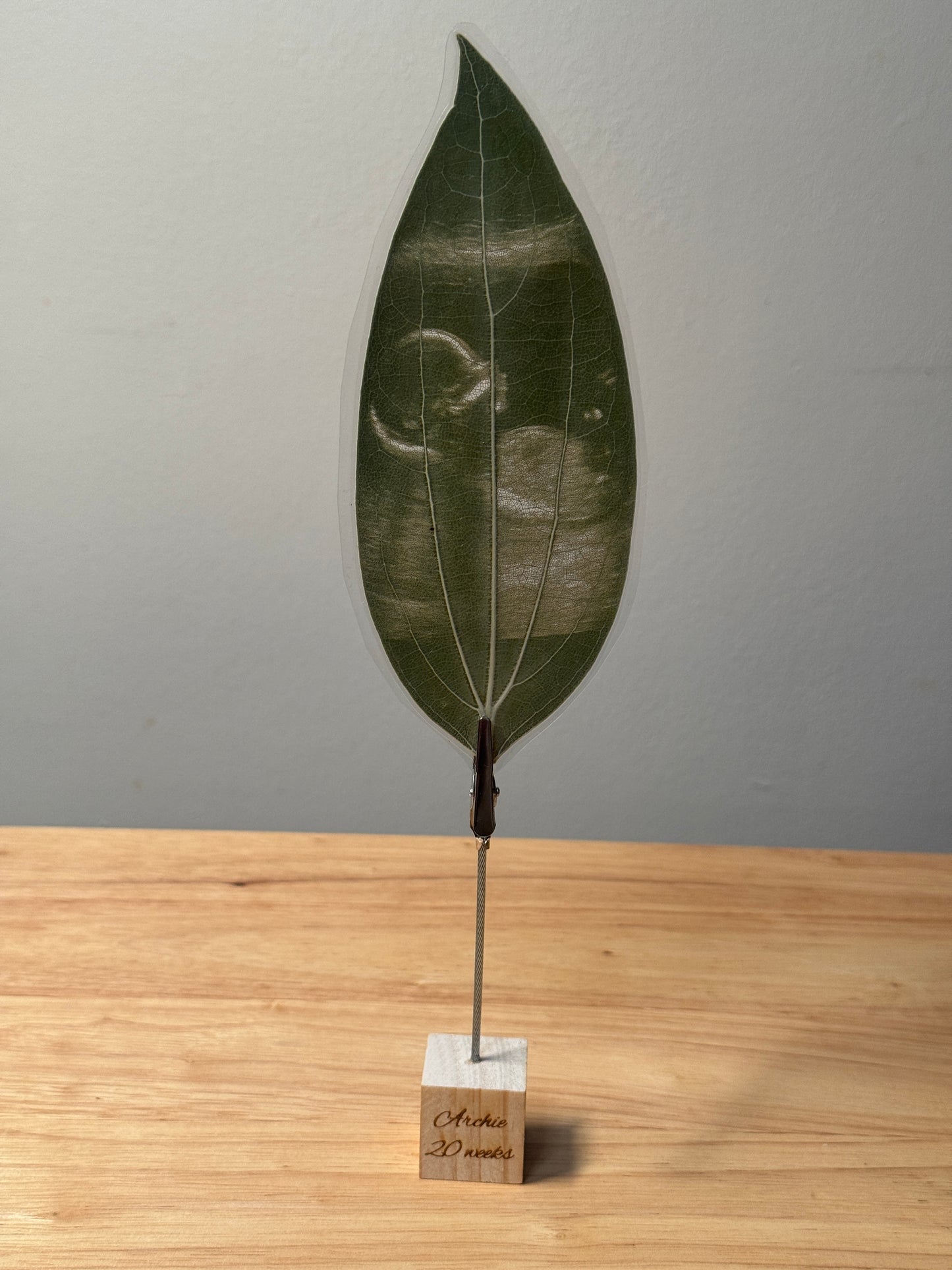 Personalised Wooden Leaf Holder