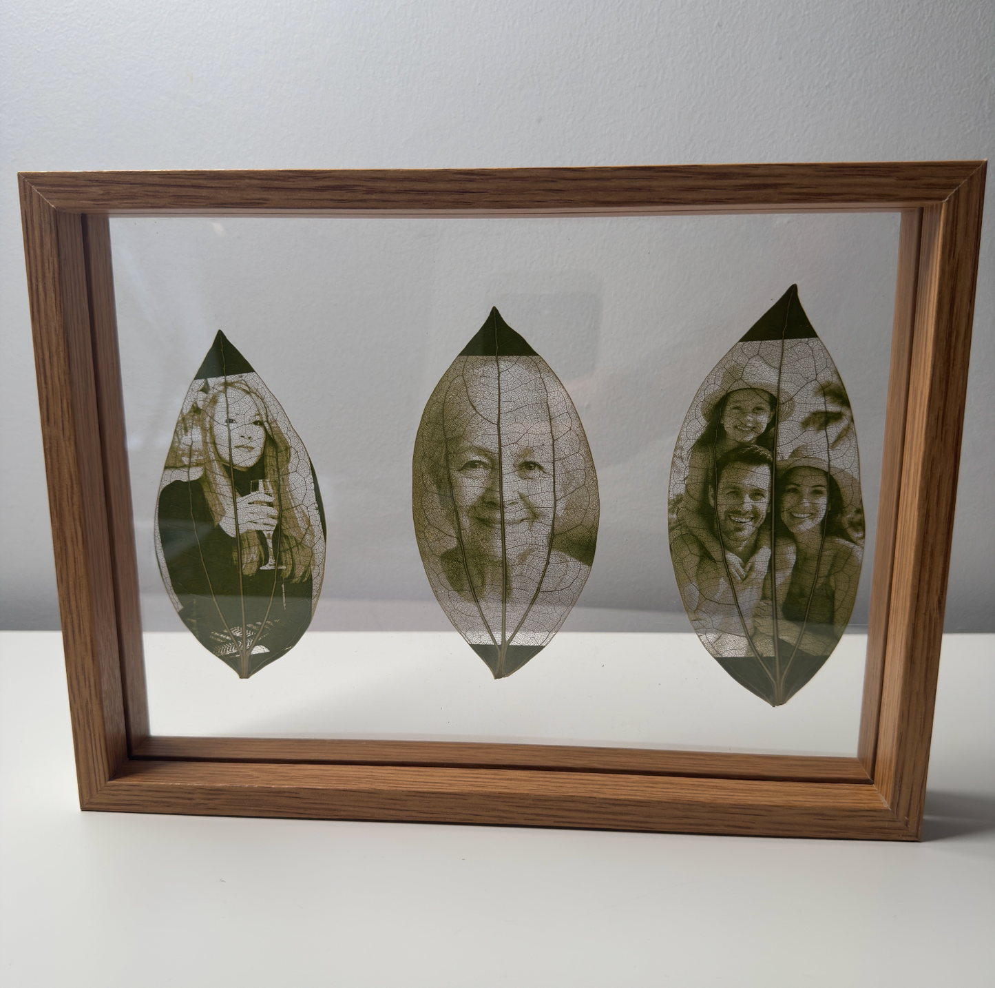 Framed Laser Engraved Leaves