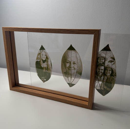 Framed Laser Engraved Leaves