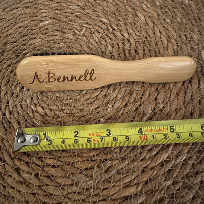 Custom Engraved Wooden Beard Brush – Personalised Grooming Gift