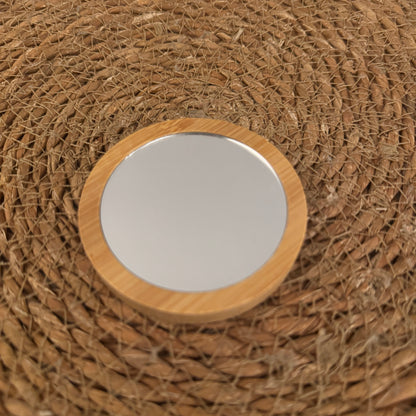 Personalised Wooden Pocket Mirror – Custom Laser Engraved