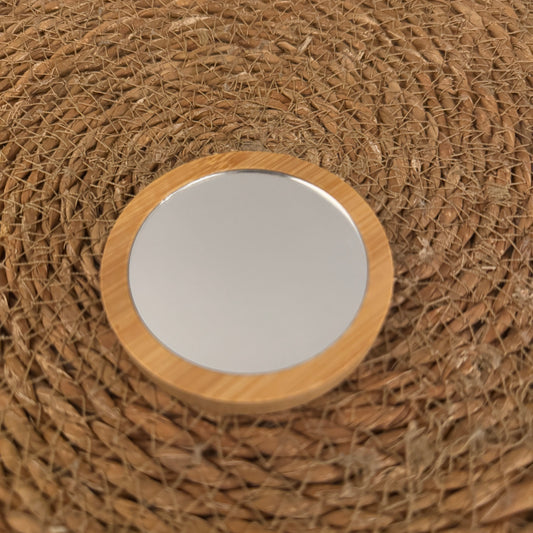 Personalised Wooden Pocket Mirror – Custom Laser Engraved