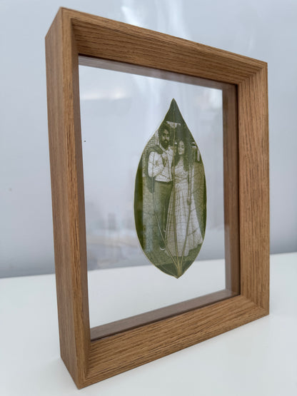 Framed Laser Engraved Leaves