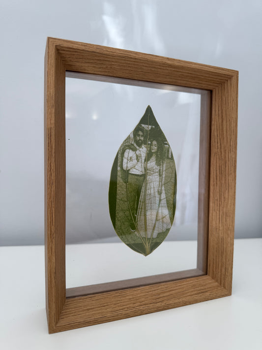 10x8 Framed Laser Engraved Leaves