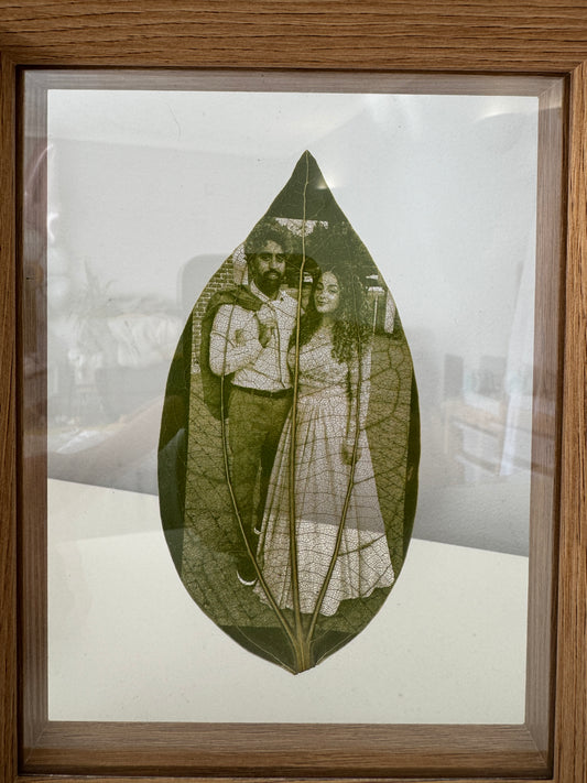 10x8 Framed Laser Engraved Leaves