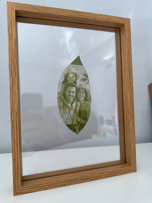A4 Framed Laser Engraved Leaves