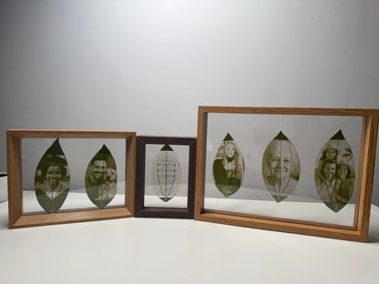 Framed Laser Engraved Leaves