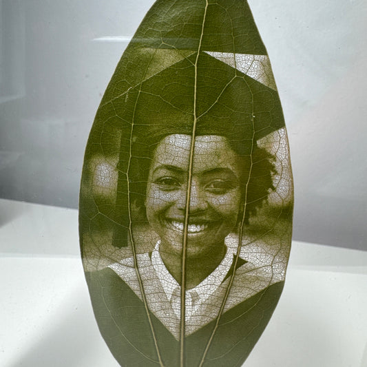Acrylic Framed Laser Engraved Leaves