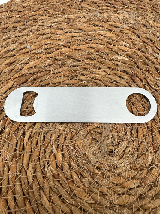Stainless Steel Flat Bar Bottle Opener – Professional Style