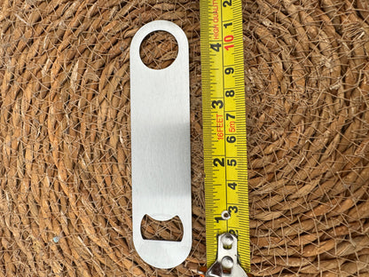 Stainless Steel Flat Bar Bottle Opener – Professional Style