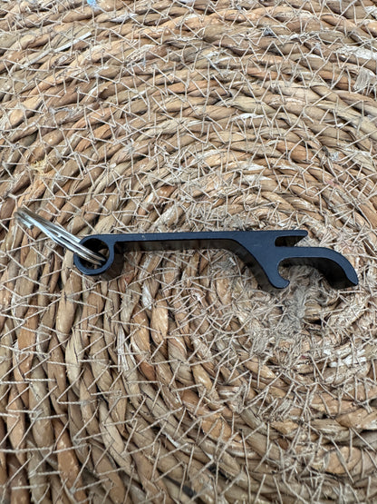 Personalised Black Keychain Bottle Opener