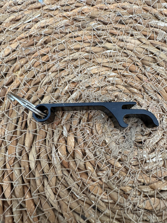 Personalised Black Keychain Bottle Opener