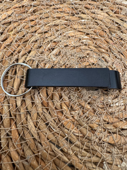 Personalised Black Keychain Bottle Opener