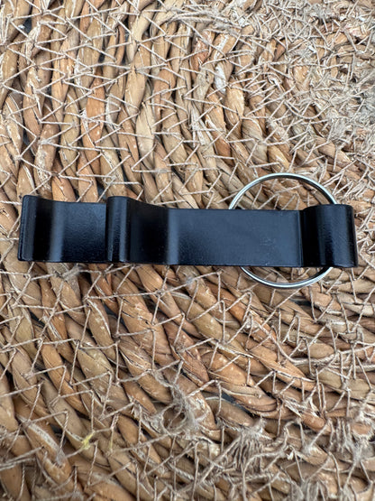 Personalised Black Keychain Bottle Opener