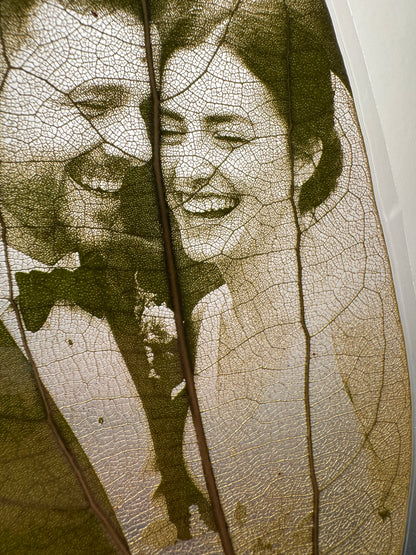 Hanging Laminated Laser-Engraved Leaf Keepsake
