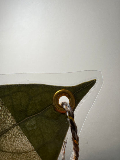 Hanging Laminated Laser-Engraved Leaf Keepsake