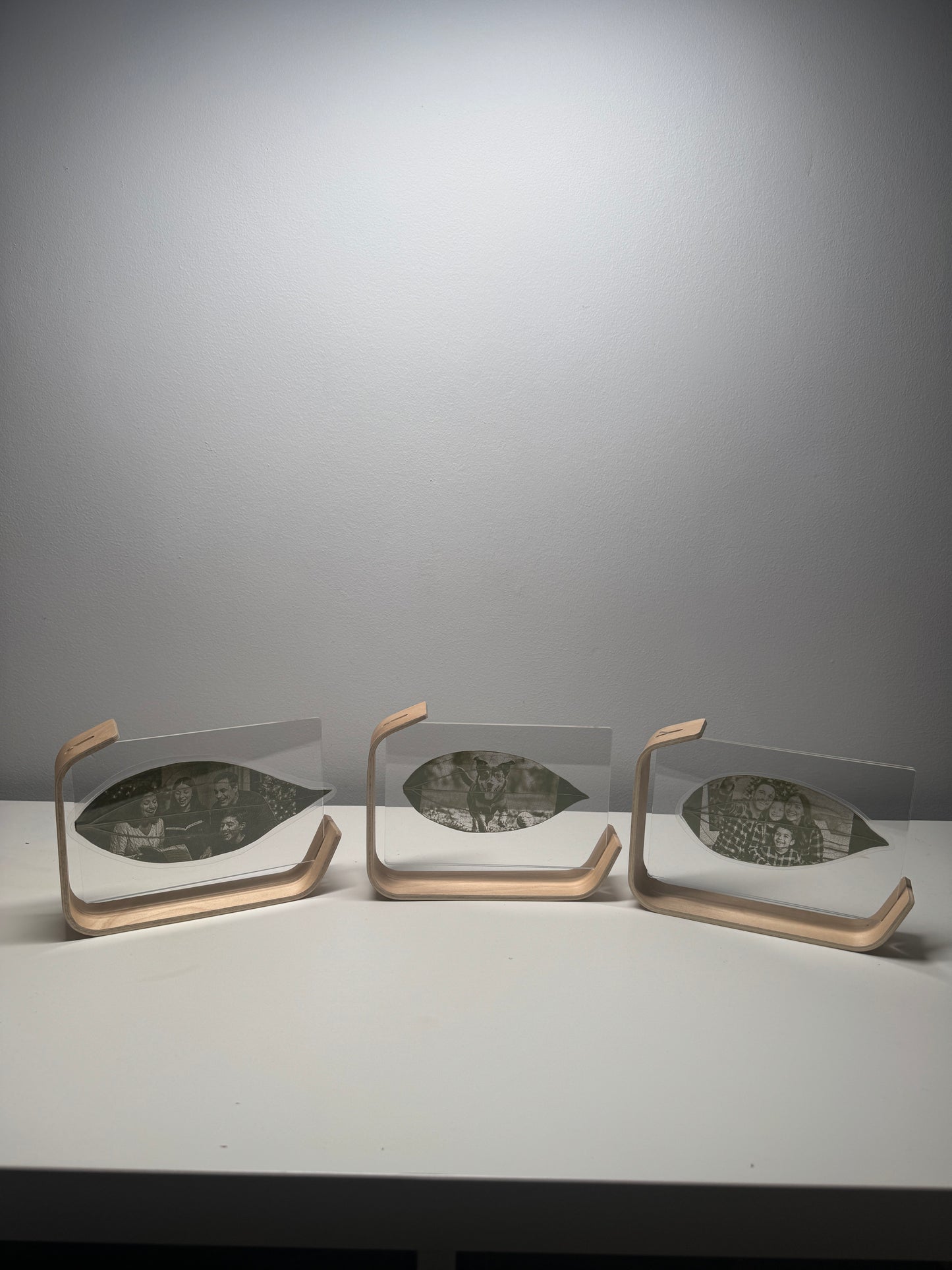 Small Wooden Framed Laser Engraved Leaf (6x4)