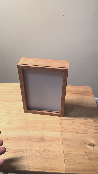 8-Inch Light-Up Display Frame & 1 Laser Engraved & Laminated Leaf